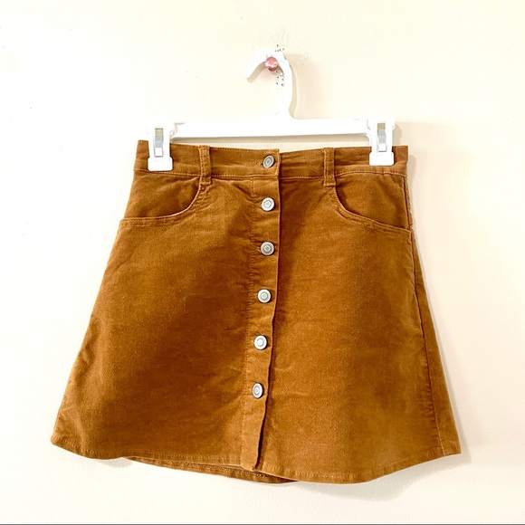 Brandy Melville corduroy skirt tan brown small - Picture 2 of 8